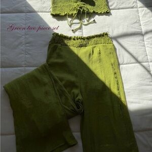 Fashion Nova Lime Green Textured Top